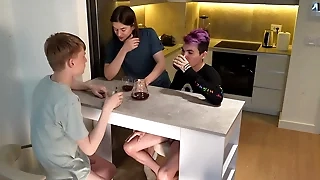 Break bread with team a few twinks, sucking their dicks under the table. Alexdavey with an increment of Mattyaiden